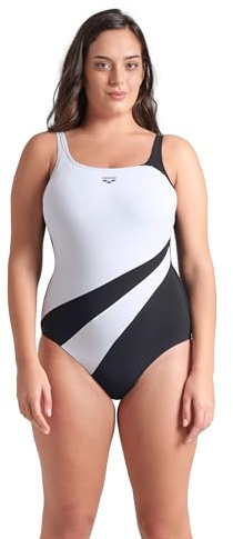 Arena Liliana U Back Costume Intero Donna Coppa B, Costume da Bagno Modellante Shapewear, Tecnologia Power Mesh e Tessuto Sensitive Fabrics Resistente al Cloro, Coppe Rimovibili e Spalline Regolabili