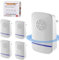 Répulsif Ultrason Anti-Rongeurs Insectes 4 Pack, Ultrason Anti Moustique Ultrason Souris et Rats, Insectes Répulsif Électronique Anti Souris, Rats, Fourmis, Araignées, Moustiques, Cafards
