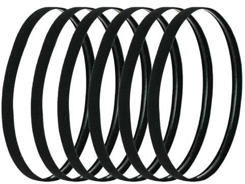 Visxcnu 6 Pcs Cinta Deportiva Pelo, Cinta Pelo Niño Hombre Mujer Deporte Diadema Deportiva Elásticas Antideslizante Cinta Pelo Antideslizantes, Cinta Sudor Cabeza de Mujer y Hombre para Yoga, Fitness