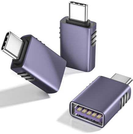 Zestiq USB C auf USB 3.2 Adapter 3er-Pack, Thunderbolt 4 Kompatibel mit iPhone 16 Pro Max, MacBook Pro Air, iPad, Galaxy S24