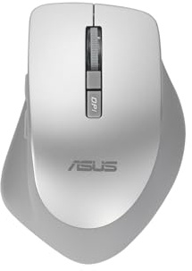 ASUS WT425 – 1600 DPI Wireless Mouse – Ergonomic Right Handed – USB 2.0 – Quiet – Adjustable Sensitivity – Silver Colour – Windows Compatible
