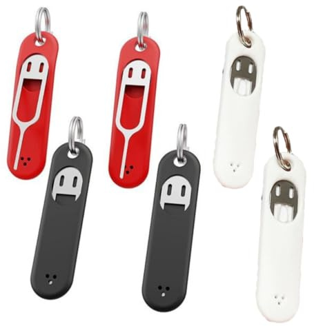 Set da 6 Aghi per Scheda SIM e Custodia Porta SIM, Design Pratico, Include Estrazione Schede, Adattatori per Evitare la Perdita di Schede SIM e TF