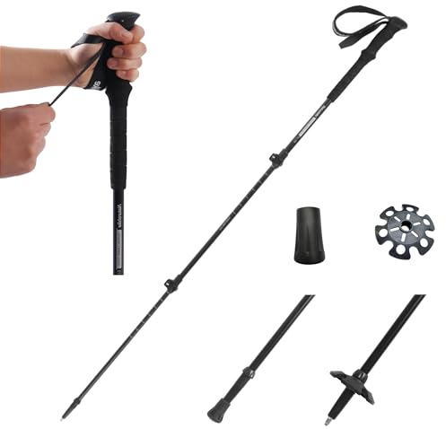 Naturehike Alpenstock aus Aluminium Einziehbarer Gehstock Leichte Wanderstöcke teleskop Mit rutschfestem Eva-Griff und Einstellsperre Trekking/Camping/Klettern/Wandern im Freien (Nur eine)
