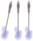 Toilet Bowl Brushes with Lip Beige, Multi Pack Toilet Brush Scrub Under Rim, Bathroom Cleaner Scrubber, Heavy Duty Bristles Scrub Brush (3)