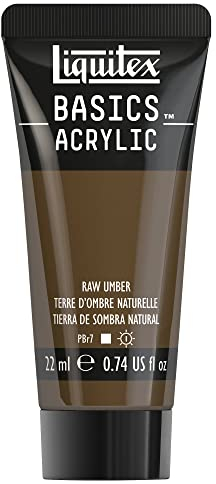 Liquitex 8870481 Basics Acrylfarbe - Umbra Natur, 22ml Tube, lichtecht, wasserfest, zum Malen und Dekorieren von Holz, Metall, Keramik, Kunststoff, Leinwand