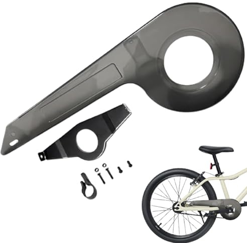 Comebachome Bike Chain Guards, Universal Bike Chain Guard for 32-36 Teeth, Kids Bicycle Chain Guard Cover, rotection Cycling Accessories for Mountain Road Bike, Kids Bike(Clear Black)