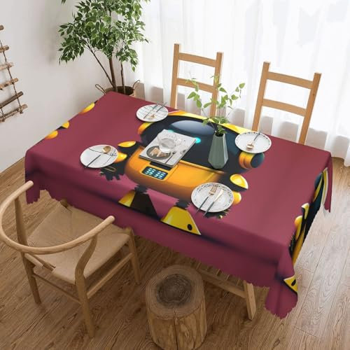 XZDLXJ Rectangular WaterproofSmart Robot Tablecloth Wrinkle-Resistant and Washable, ensuring Durability for Repeated use