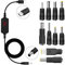 SRLWMYI Adapterkabel Multifunktionales Dc 5v Kabel USB-C Pd Ladekabel Set 5v-12v Spannungsumwandler Mit LED-Anzeige 10 Dc-Adapter Für Router, Laptops & Mehr Kompakt & Tragbar Max.