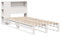 vidaXL Massivholzbett, Bett mit Bücherregal ohne Matratze, Holzbett Bettgestell mit Lattenrost, Palettenbett Einzelbett für Schlafzimmer, Weiß 90x200cm