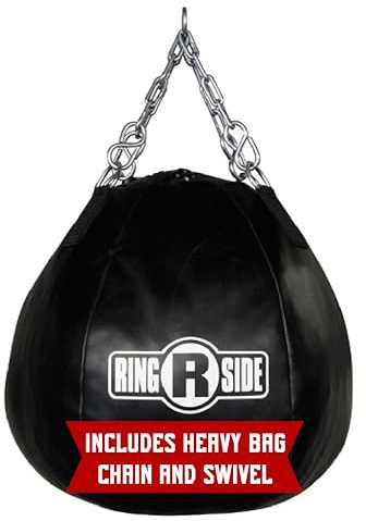 Ringside Head Shot Heavy Bag, Soft-Filled, Powerhide Punching Bag for Boxing, MMA, Muay Thai, and More, Includes Heavy Bag Chain and Swivel, 55 Pounds, 15 x 18, New Version