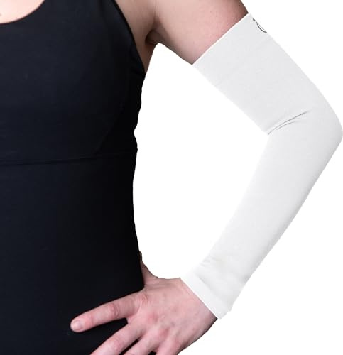FITLEGS - Sports Compression Arm Sleeve - 18-24mmHg | For Muscle Fatigue, Endurance, Soreness, Recovery, Elbow Support, Breathable Fabric, Running, Basketball, Nurses, Unisex