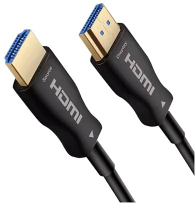 Câble HDMI 2.1 À Fibre Optique 8K 100 M 8K 60 Hz HD Câble Ultra Haute Vitesse 48 Gbit/s HDR EARC 3D HDCP 4K À 120 Hz 2.0 For TV RTX 4080/4090.(15m)