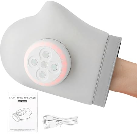 Massaggiatore Per Mani Con Calore | Dispositivo Portatile Ergonomico E Ricaricabile | Massaggiatore Elettrico Per Le Mani | Per Viaggiatori Giocatori Famiglia Amici Studenti Adulti Casa Ufficio Intern