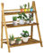 Outsunny Wooden Folding Flower Pot Stand 3 Tier Garden Planter Display Ladder Gardener Storage Shelves Rack Herb Holder (80L x 37W x 93H cm)