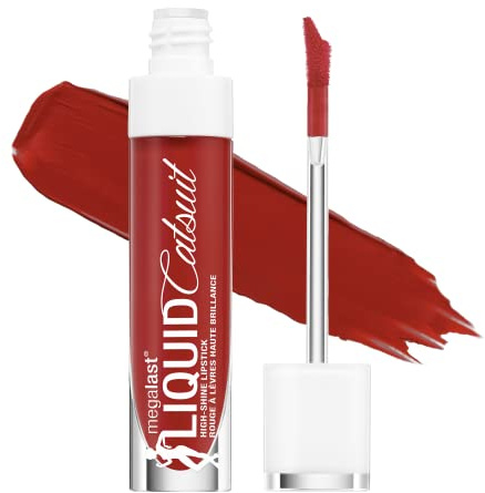 Wet n Wild, MegaLast Liquid Catsuit Hi-Shine Lipstick, Liquid Lipstick with Hydrating Formula with Vitamin E, Murumuru Seed Butter, Argan Oil and Macadamia Oil, Bad Girl's Club