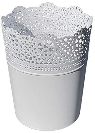 Erhard-Trading Blumentopf LUZIA Weiss 13 cm Pflanztopf Übertopf Kunststoff rund bunt