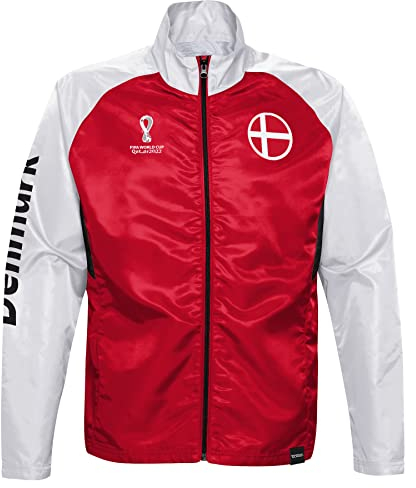 FIFA Herren Offizielle World Cup 2022 Trainingsjacke-Dänemark, Rot, L