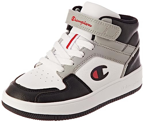 Champion Rebound 2.0 Mid B PS, Sneakers für Kinder und Jugendliche, Weiß Grau Schwarz Ww014, 36 EU