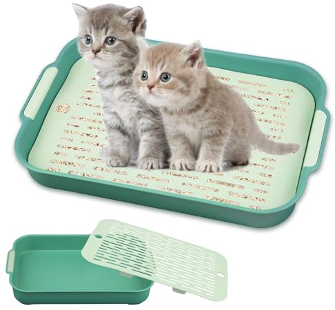 Bac Litiere Lapin, Animal Toilette, 37 * 24 * 5cm Bac à litière pour Lapin, Bac à litière pour Petit Animal Toilette, Entraîneur de Pot Utilisation en Cage, Plateau avec Grille pour Hamster