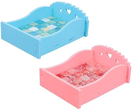 Levemolo 2 Tappetini Refrigeranti per Criceti e Conigli in Pvc Leggero e Decorativo Letto per Animali Domestici per Riposo e Relax Colore Casuale