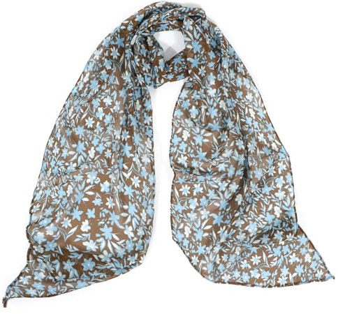 BLURBE Écharpe Longue Française Femme – Chiffon Léger, Foulard Col Imprimé Élégant, Protection Solaire, Châle Mode Polyvalent Printemps Été