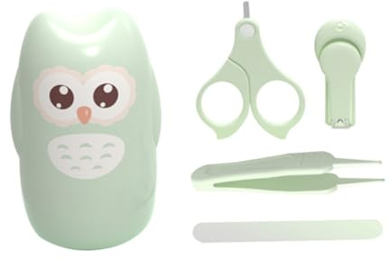 Milisten Kit de Cuidado de Uñas para Ñiño Cortaúñas Seguro y Tijeras de Acero Inoxidable