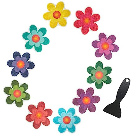 Yardenfun Pegatinas Antideslizantes de Baño con Diseño de Dibujos Animados Adhesivo Peva Resistente para Lisos de Unidades para Bañeras Escaleras y Piscinas Protección para Ancianos