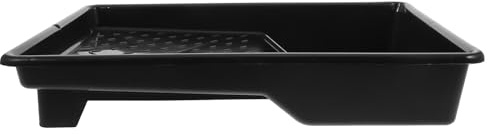 TEHAUX Vasca per Pittura in Plastica Vaschetta per Vernice con Rivestimento Usa e Getta Adatta per Dipingere Pareti con Rullino Riduce Sprechi e Facilita Applicazione Liscia Nero