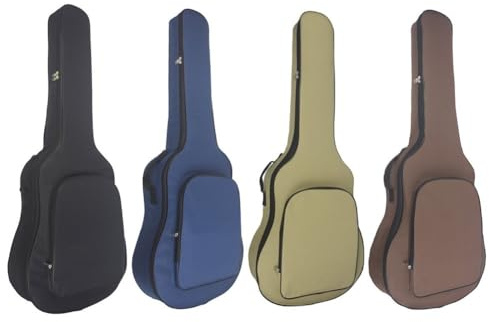 Auratrove Custodia imbottita per chitarra acustica classica, borsa Oxford impermeabile per chitarre standard da 101,2 a 104,4 cm, morbida fodera per il trasporto con spazio
