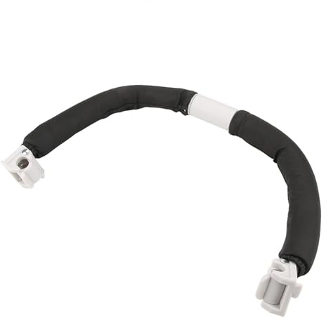Manillar ajustable para cochecito de bebé seguro apoyabrazos barra de parachoques para cochecito de bebé, color negro y verde (negro)