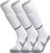 APTESOL Knielang Fußballsocken Kinder Jugend Erwachsene Lang Sportsocken Kissen Atmungsaktiv Soccer Trainingssocke (3-Paar Weiß-B, Größe M)