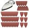 Fingeroszillierendes Multitool, Fingerschleifblätter Sandscheiben-Kit, Schleifkissen-Kits mit 50-teiligem Fingersandpapier, Kompatibel mit vielen Swing-Tools auf dem Markt