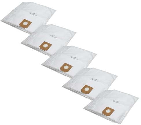 vhbw 50x Staubsaugerbeutel kompatibel mit Kärcher T12/1, T15/1, T17/1 Staubsauger - Mikrovlies, Weiß