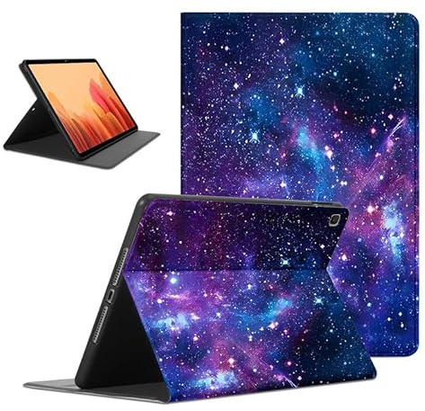 Foonary Hülle für Samsung Galaxy Tab A7 2020 SM-T500,T505,T507 10,4, Ultra Dünn Tablet Schutzhülle mit Standfunktion PU Leder Stoßfeste Case Cover für Tab A7 2020 SM-T500,T505,T507, Blau Universum