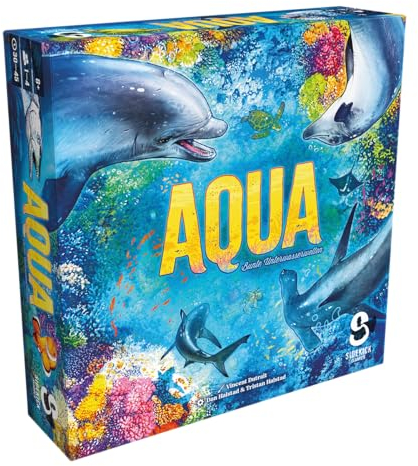 Sidekick Games, Aqua: Bunte Unterwasserwelten, Familienspiel, Legespiel, 1-4 Spieler, Ab 8+ Jahren, 30-45 Minuten, Deutsch