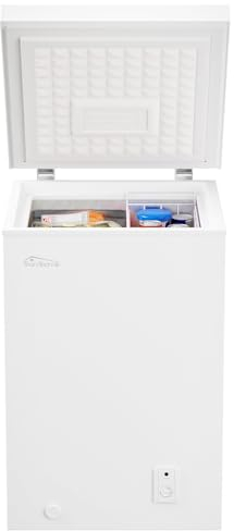 Tronitechnik® Gefriertruhe Kühltruhe BORGAR 110 mit Gefrierfunktion | 110 Liter, 169kwh/Jahr, 85cm hoch, geringe Lautstärke | mit Rollen | Gefriervermögen 4,5kg / Tag | Weiß