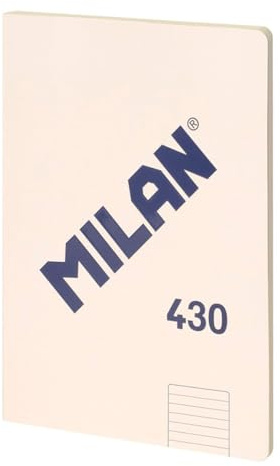 MILAN® Notizbuch, A4, geleimt, liniert, 48 Blatt A4, Papier 95 g/m², Serie 1918, beige