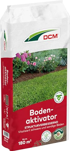 DCM Bodenaktivator - Bodenverbesserer - Mit MINIGRAN® TECHNOLOGY - Vertikutieren - organischer NPK-Dünger - 9 KG für qm