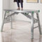 DZZTHSH Adjustable Work Platform Portable Folding Ladder with 800 lbs Weight Capacity - Folding Steel Scaffolding Ladder for Construction Sites and Home Use
