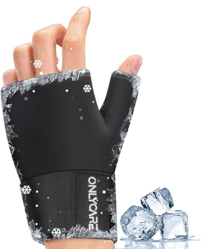 ONLYCARE Eisbeutel für das Handgelenk, Weicher Gel Handgelenk-Eisbeutel für Heiß- und Kalt-Handtherapie, Gefriermanschette für Hand und Daumen zur Schmerzlinderung im Karpaltunnelsyndrom
