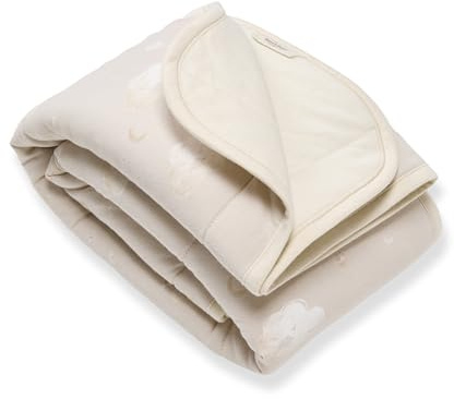 Burt's Bees Baby Reversible Blanket, Nursery, Stroller & Tummy-Time Organic Jersey Cotton Quilted Infant & Toddler Bedding