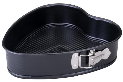 Zenker Herzspringform Perfect Black – 27 x 25 x 7 cm Hochwertige Backform in Herzform für Valentinstag und Muttertag, Antihaftbeschichtet +230 °C Made in Germany, Schwarzes