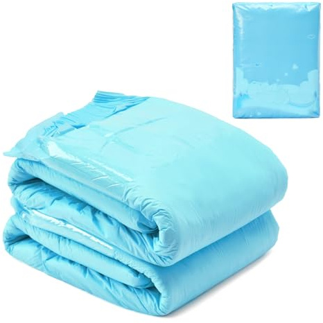 LittleForBig 6500 ml Verstellbare Klebestreifen Erwachsenen Windeln 2 Stück - ABDry Ultra Saugfähige Windeln Blau (XL)