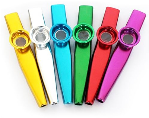 6Pcs Multipack Kazoo Musical Instruments for Kids Adult, Aluminum Alloy Kazoo Sets Musical Instruments for Guitar, Violin, Piano Instrumental Accompaniment
