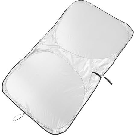 FELTECHELECTR Parasol del Parabrisas del Coche Aislante Térmico y Protector Solar para Bloquear UV y Calor Accesorio de Coche para Mayor y Privacidad