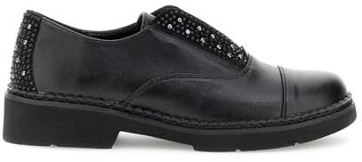 CAFèNOIR - Derby con Inserti di Strass E Borchie, da Donna, Colore Nero, Taglia 39