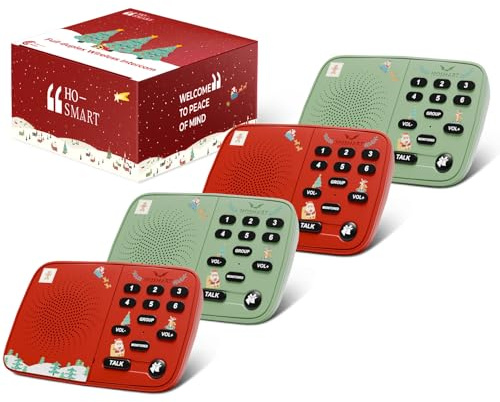 Hosmart UltraSpeak Intercoms Wireless for Home, 2025 Two-Way Real-time Intercom Full Duplex Intercom System for Home Use, Clear Sound House Intercom System for Business with 1300 Feet Range(4Packs)