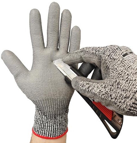 Ruvigrab – Pack de 3. Guantes de trabajo anticorte para hombre y mujer ideal para mecánicos, reparación de electrodomésticos, renovables, construcción, jardinería o uso general.