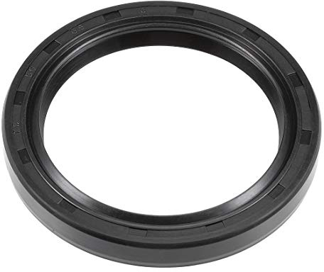 sourcing map Oil Seal TC 50mm x 65mm x 8mm Nitrile Rubber Cover Black | Double Lip w/ Spring for Bearing Shaft