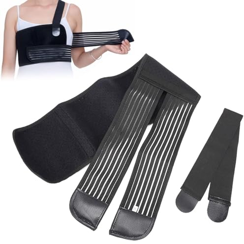 Agatige Broken Rib Brace for Men and Women, Adjustable Elastic Rib Support Compression Brace Chest Binder Wrap Women's Rib Cage Protector Wrap Belt for Sore or Sternum Injuries